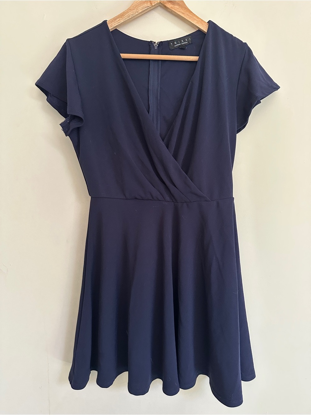 Trixxi Navy Short Sleeve Dress
